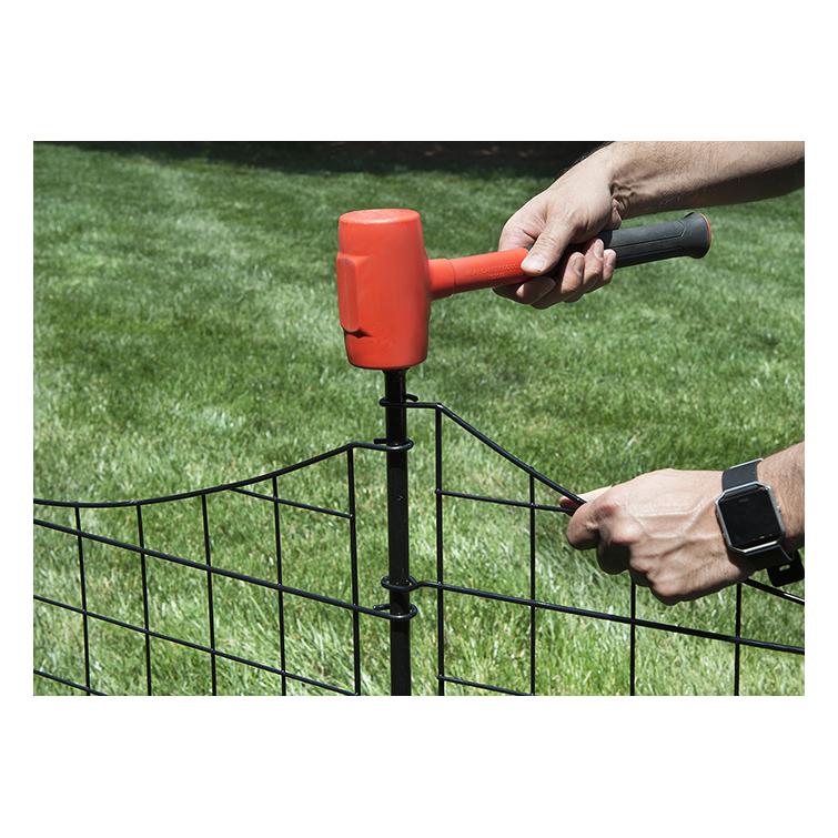 yu_mi_ 41in Tall Zippity Black Metal Garden Fence Gate